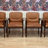 Set of 6 "1960s design" leather armchairs.