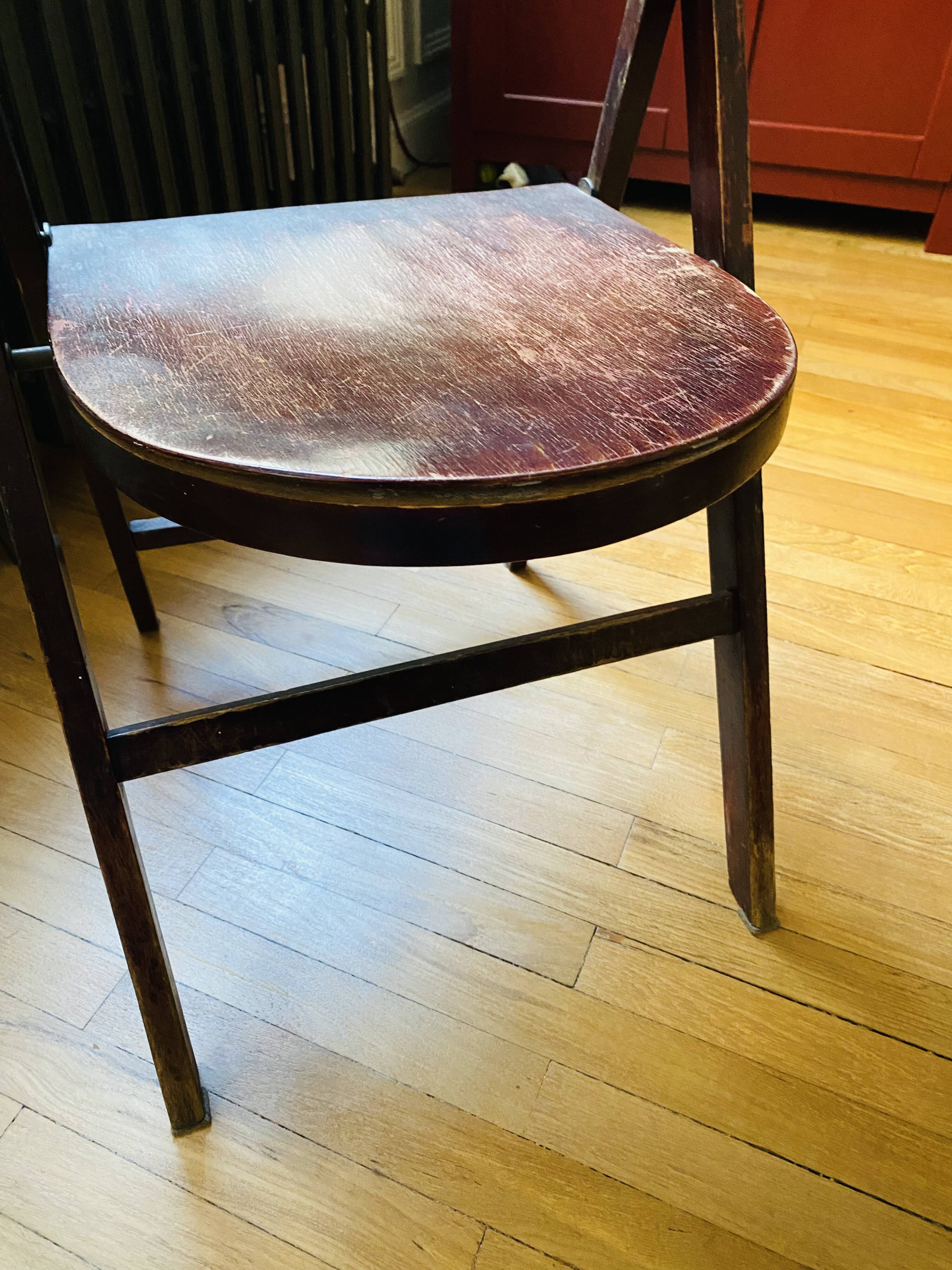 Folding chair THONET model 751 mahogany color