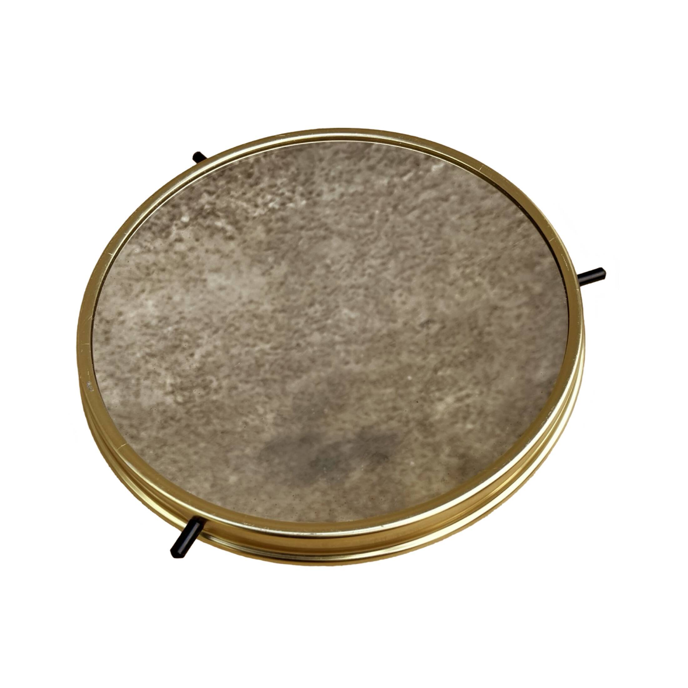 Hollywood Regency style rotating mirrored tray, Germany, 1960s.