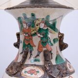 Lampe de table en faïence de Nankin Chine années 1890