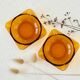 Lot de 2 cendriers vintage 70 Duralex verre ambré