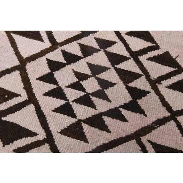 1970s vintage Turkish Oushak handmade wool cotton pink runner rug 98x317