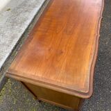 Louis XV crossbow commode in solid cherry wood from the 20th century.