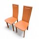 Set of 2 brown leather chairs