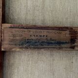 Haystack painting rustic scene by Julien Gerardot Oil on canvas