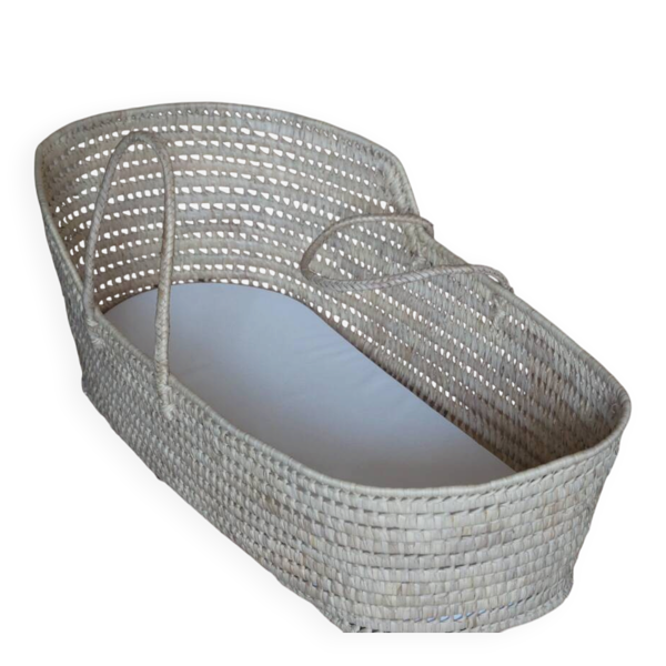 Couffin bébé en osier avec matelas (vintage)