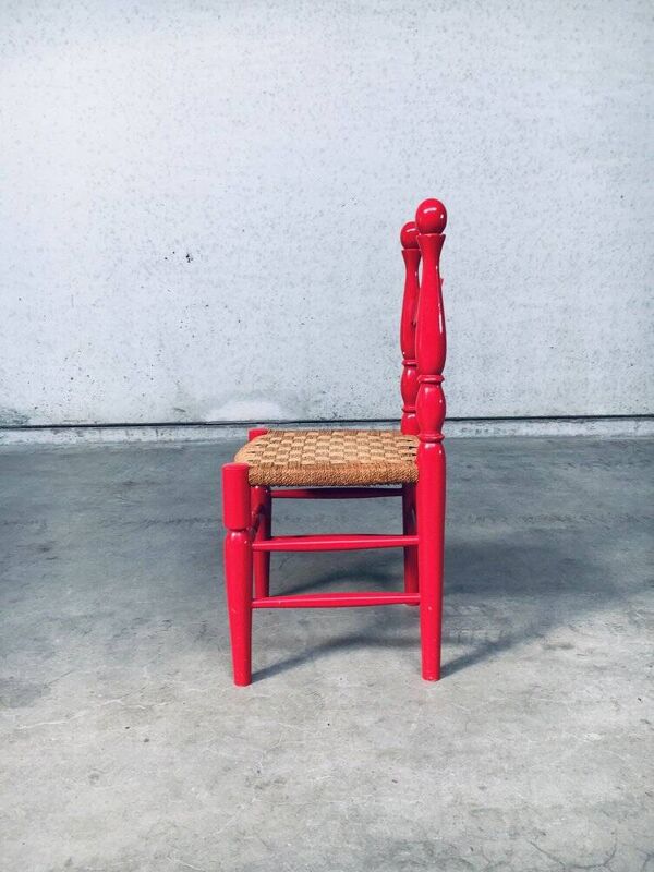Set of Scandinavian Country Design Red Side Chairs, Sweden, 1960s