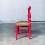 Set of Scandinavian Country Design Red Side Chairs, Sweden, 1960s