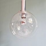 Space Age pendant light in bubbled blown glass, 1970s