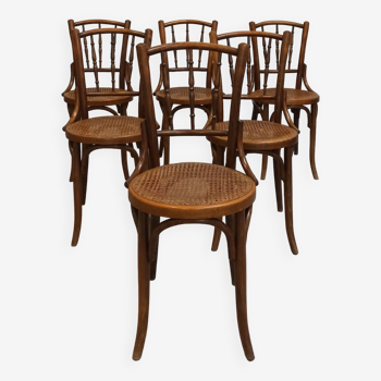 Set of 6 W. Baumann & Cie bistro chairs, 20's