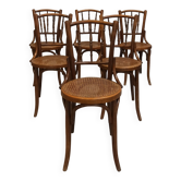 Set of 6 W. Baumann & Cie bistro chairs, 20's