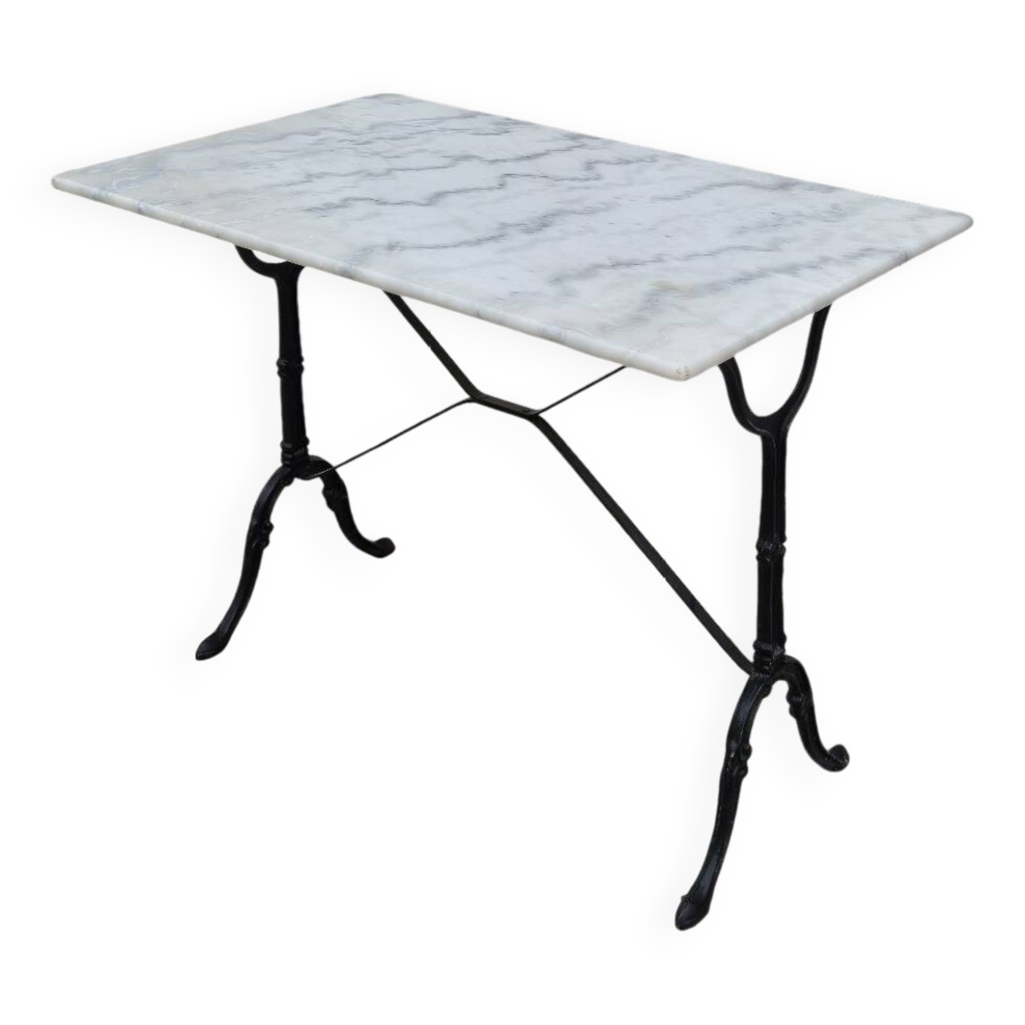 Table en marbre et fonte de bistrot restaurant ancienne