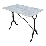 Antique marble and cast iron bistro restaurant table