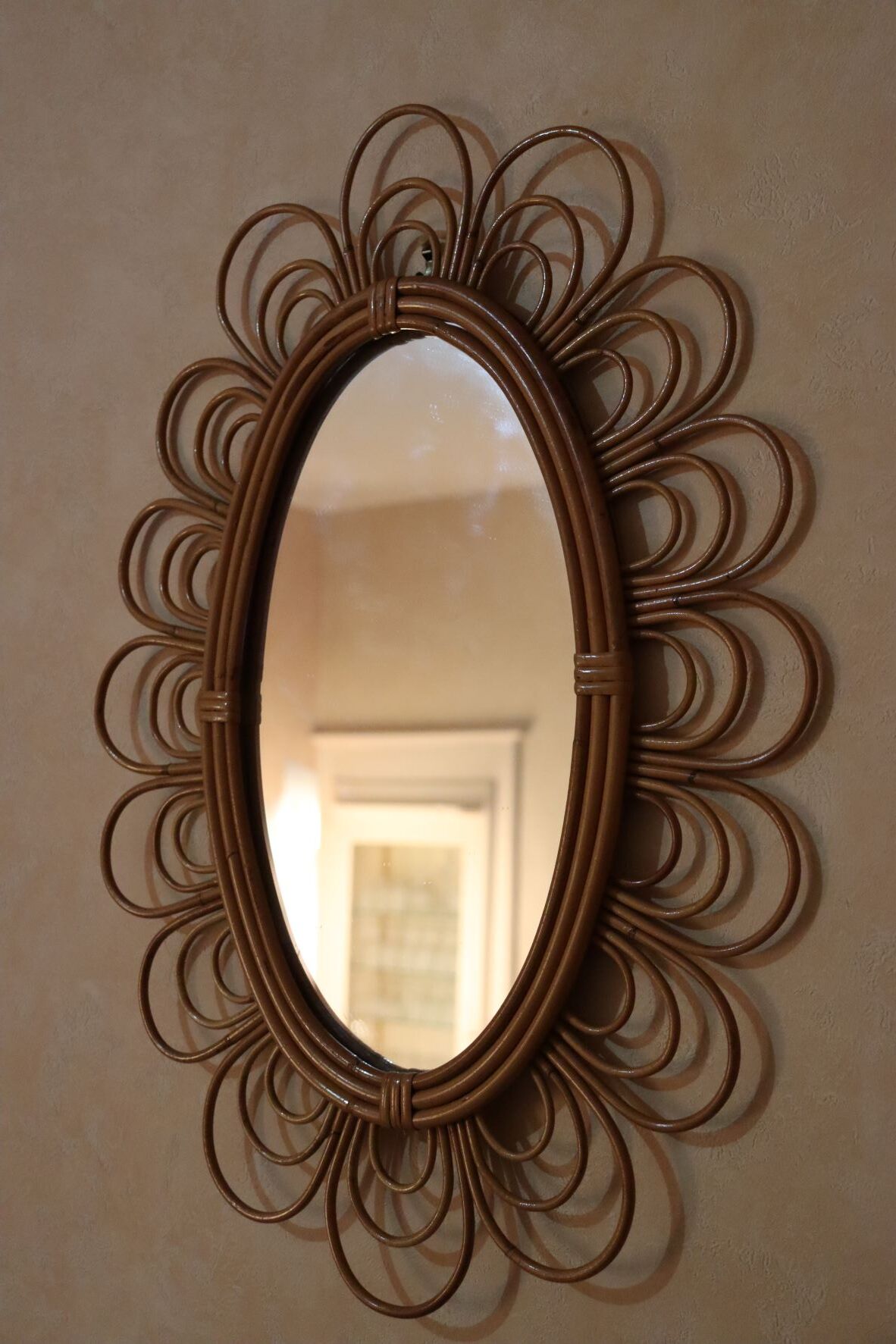 Rattan mirror