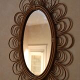 Rattan mirror