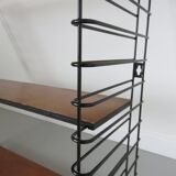 Flexible String shelf, wood and metal 50/60
