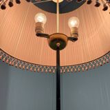 Austrian brass floor lamp pleated lampshade 1940-50’s