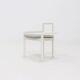 Posy Modern Side Chair in White Lacquered Wood 1980s