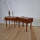 Paire de tables de chevet avec tiroir – Danemark années 60