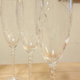 6 flûtes en cristal