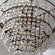 Crystal grapevine waterfall chandelier 60s-70s