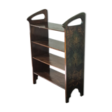 Antique Art Deco free standing wooden shelf
