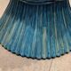 Pair of Bamboo Side Tables in the Shape of a Wheat Sheaf. Turquoise Lacquered.