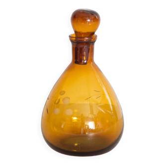 Bottle Amber bottle blown glass