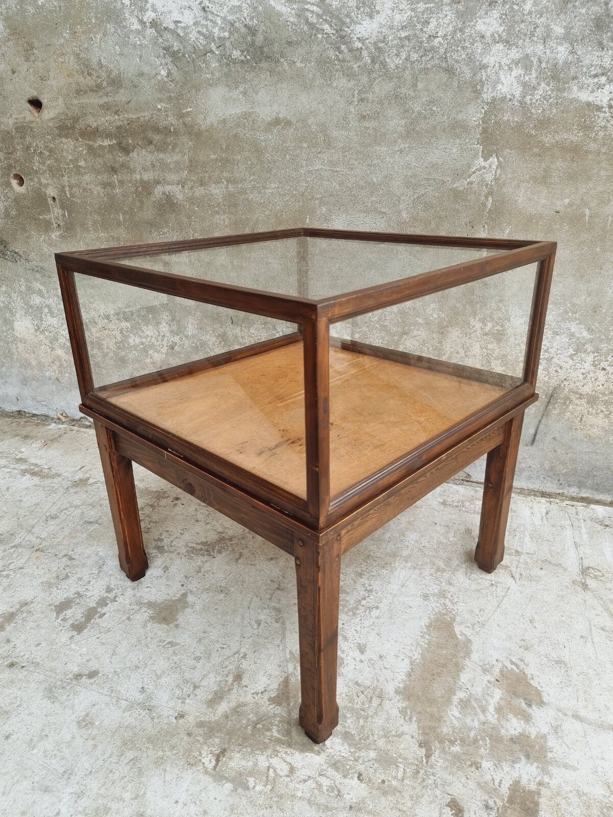 Old display cabinet shop display case or museum cabinet