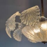 Art Deco Venetian Chandelier in Colorless Murano Glass Circa 1920