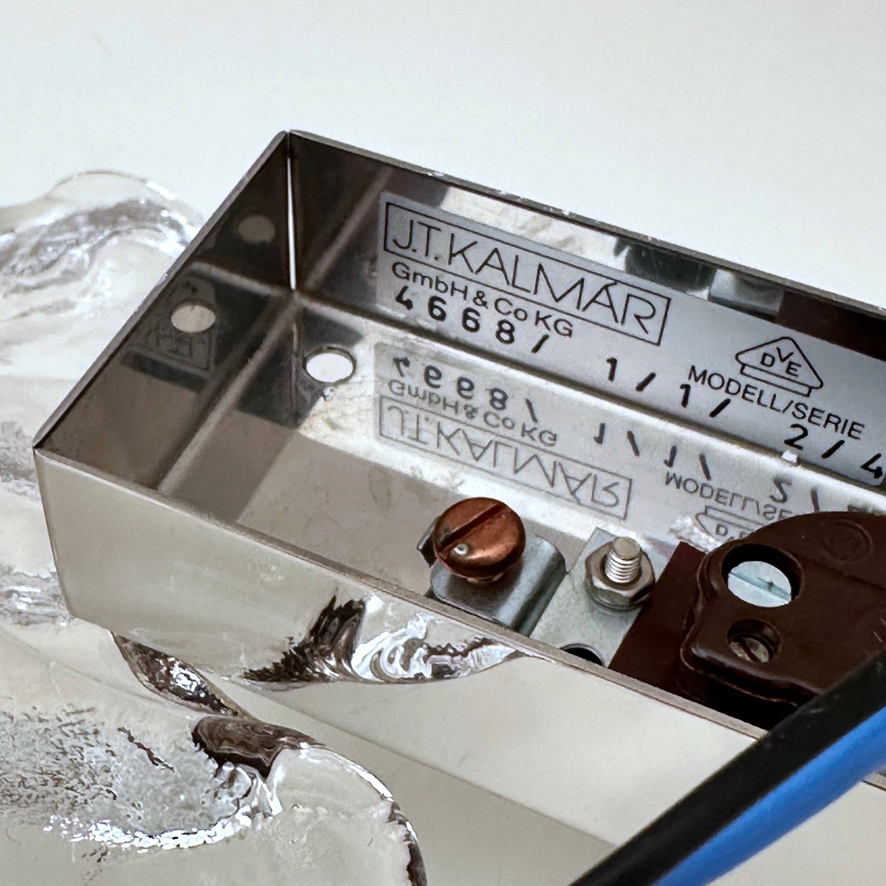 Ice Glass Wall Lights by J.T. Kalmar – Vintage Wall Lamps from the 1960s