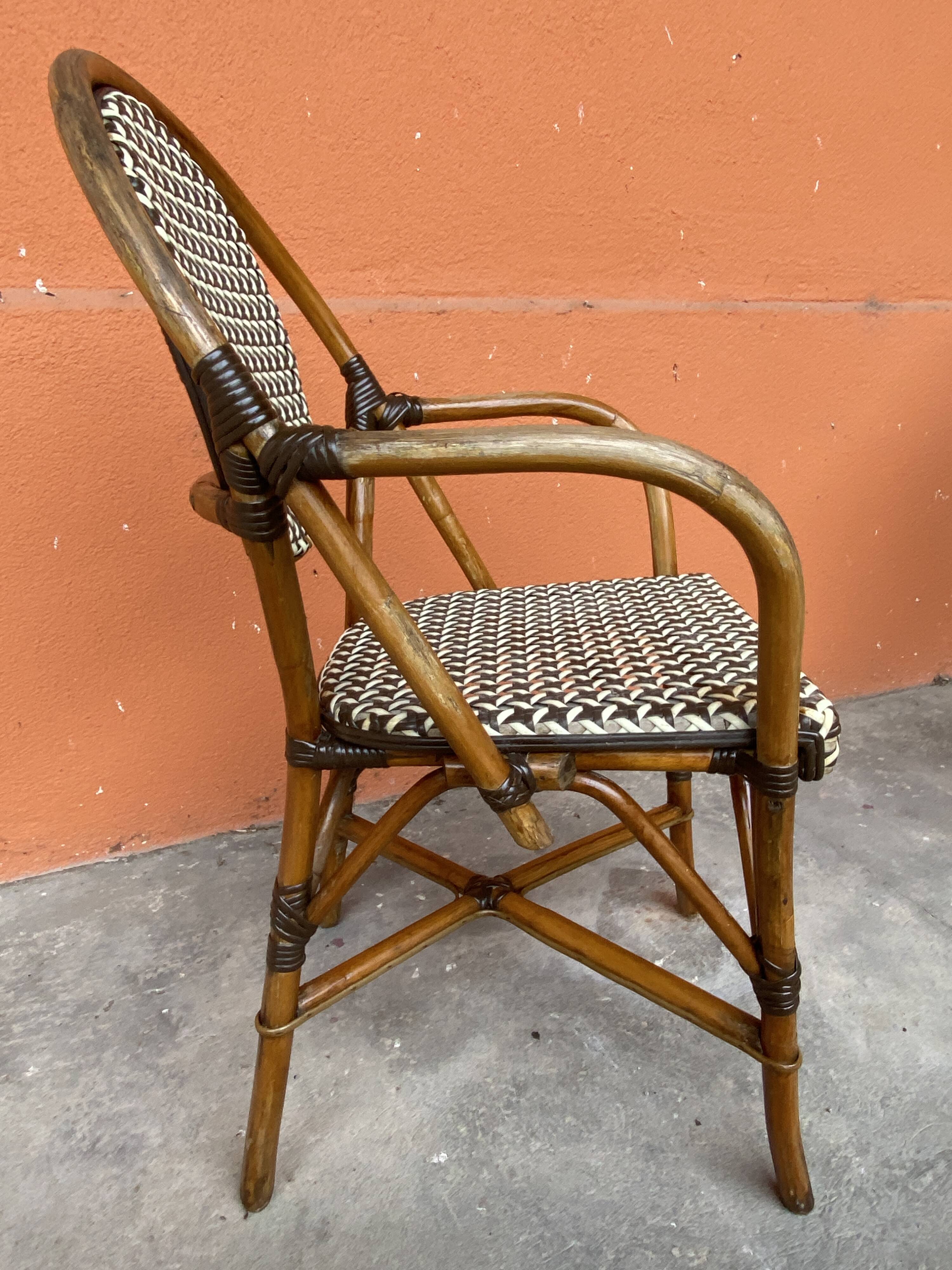 4 chaises Bistrot Parisienne Paris Rotin & scoubidou