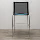 Majencia stool in blue imitation leather