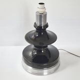 Vintage 1960 lamp in ceramic & silver aluminium