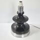 Vintage 1960 lamp in ceramic & silver aluminium
