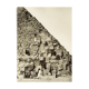 Ancient photograph of a scene composed on the degrees of the pyramid of Giza