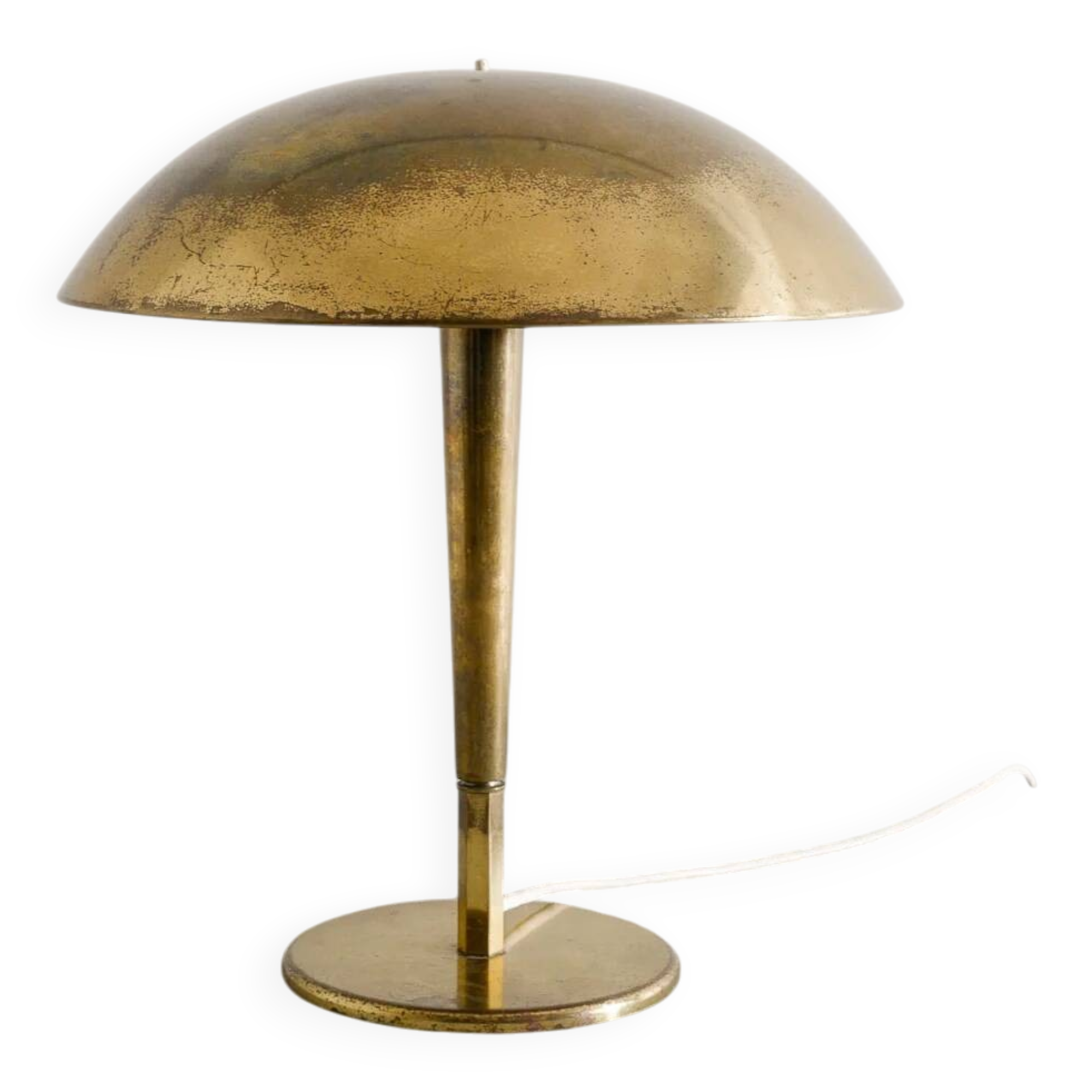 Vintage Finnish "5061" Brass Table Lamp by Paavo Tynell for Taito, 1940s