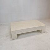 Fossil stone coffee table, 1980s