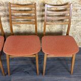 4x 60s 70s dining chair dining chair mid century Danish modern design
