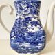 Théière anglaise bleue ancienne