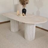 Travertine dining table