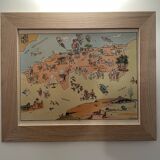 Affiche ancienne carte de l’Algérie - JP Plichon
