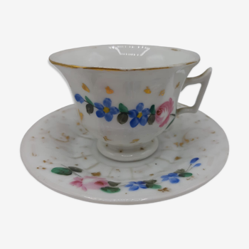 Tasse à thé porcelaine anglaise fin XIX siècle
