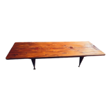 Table basse en bois et laiton