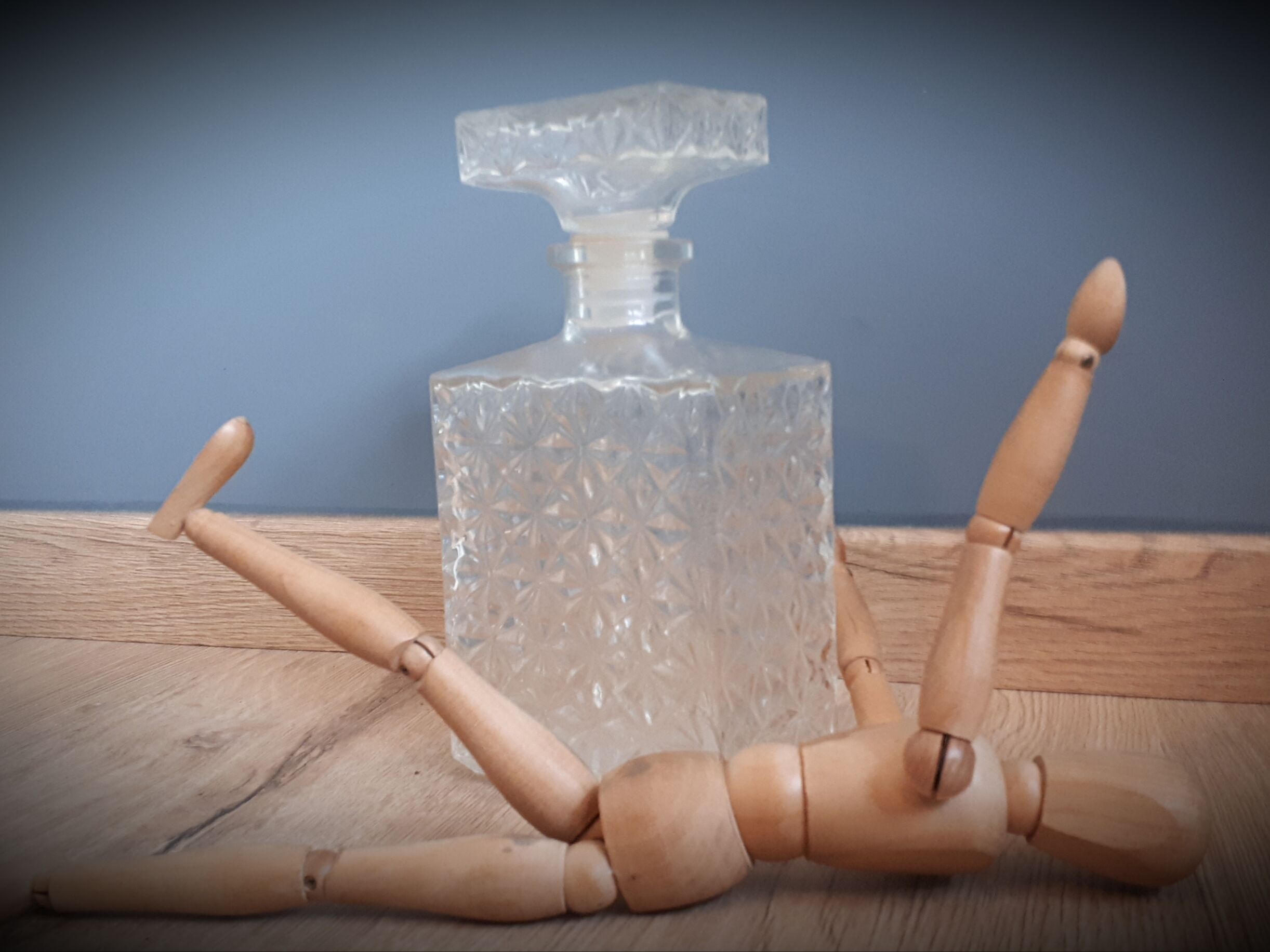 Old rectangular whisky carafe