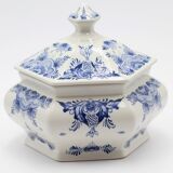 Old blue and white ceramic box