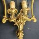 Vintage Louis XVI bronze corner wall sconce Lucien Gau Paris