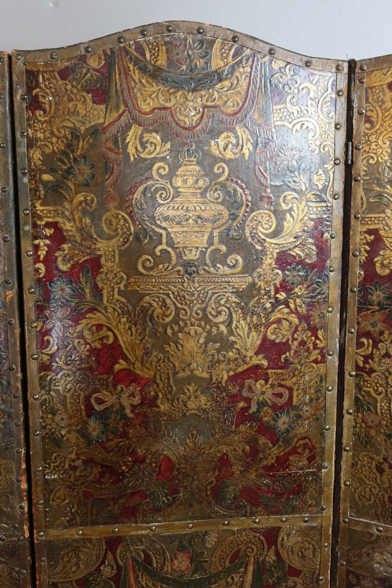 17th-century Cordoba leather screen
