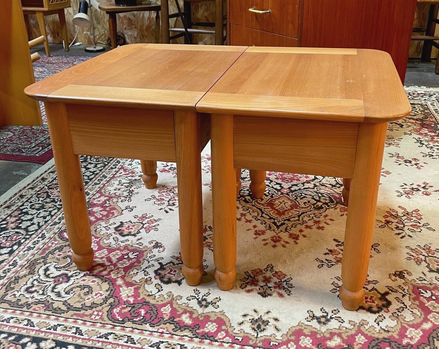 Vintage bedside tables from Maison Regain, 1980s, stamped.