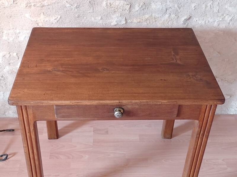 Art Deco desk or side table from the 1930s, vintage, solid wood